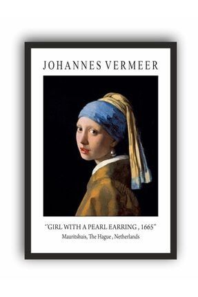 Çerçeveli Tablo Johannes Vermeer Girl With A Pearl Earring VermeerGirlwithEarring
