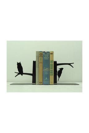 Daldaki Kuş Figürlü Dekoratif Metal Kitap Tutucu, Kitap Desteği Ev Ofis Dekorasyon BOOKS-WELCOME