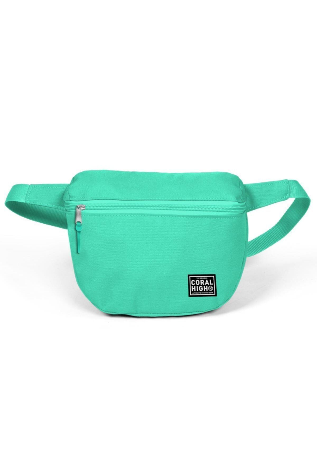 Coral High Bum Bag Green Plain Trendyol