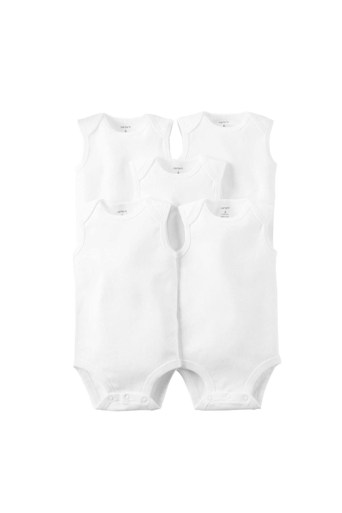 Carter's Layette Bebek 5'li Beyaz Body Sl Beyaz