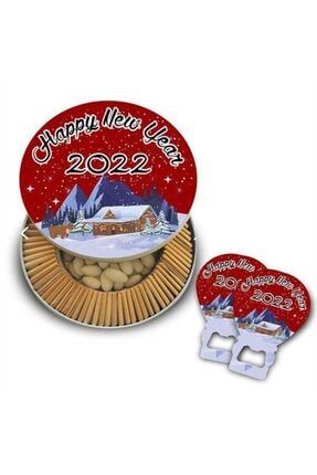Yeni Yıl Konseptli Çikolata Kutusu Ve Yanında Magnet Hediyeli H001