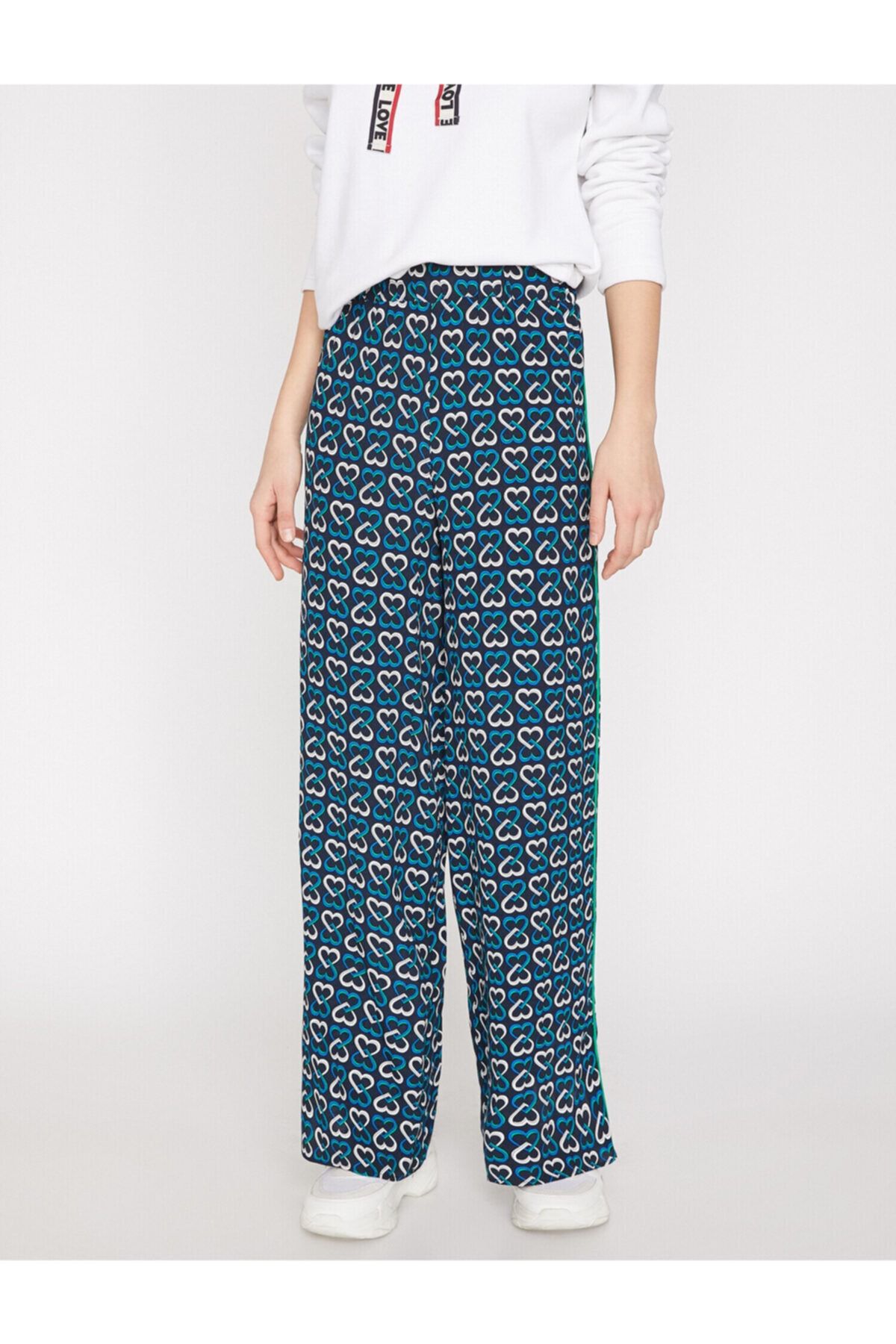 Koton-Marineblaue Damenhose 9YAL48079IW 4