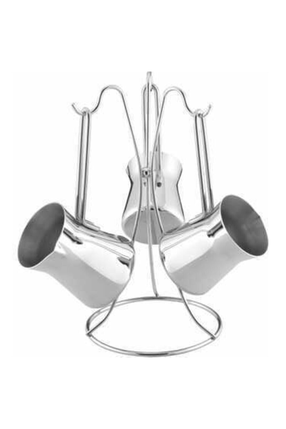 Genel Markalar 3'lü Piramit Metal Kulp Cezve Takımı, şık ve dayanıklı tasarım