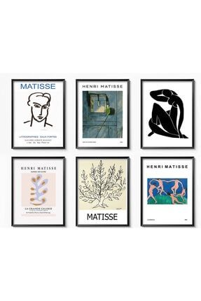 Henri Matisse Colorful Çerçevesiz Poster 6'lı Set 30 x 40 henrımatısse9983