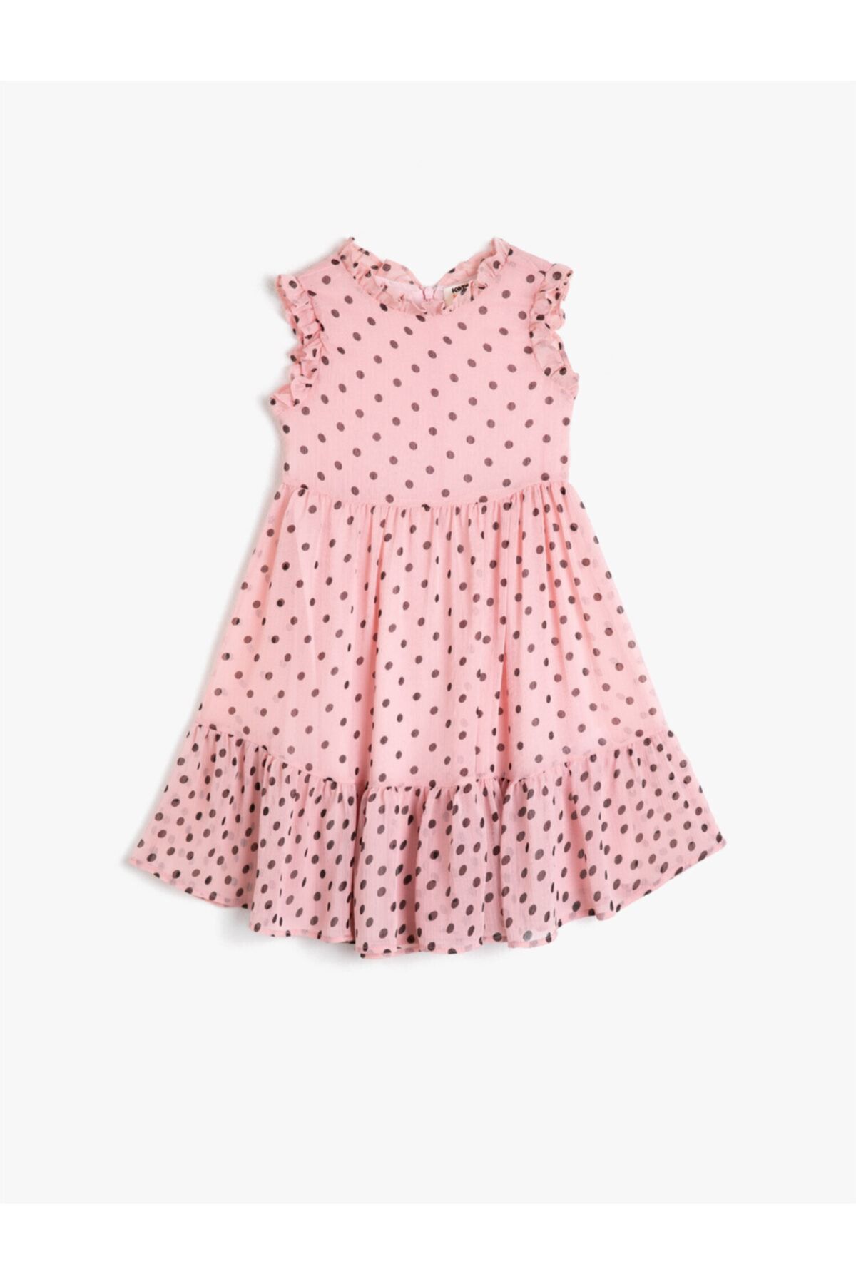 Koton Kleid Rosa Gerüschter Saum Fast ausverkauft