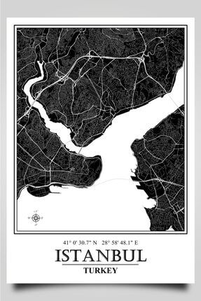 Istanbul Tarihi Yarımada Şehir Haritası Çerçevesiz Poster HT81068IST