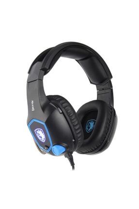Dazzle Sanal 7.1 Surround Sound Mikrofonlu Kablolu Bilgisayar Oyuncu Kulaklığı SA-905_Siyah/Mavi