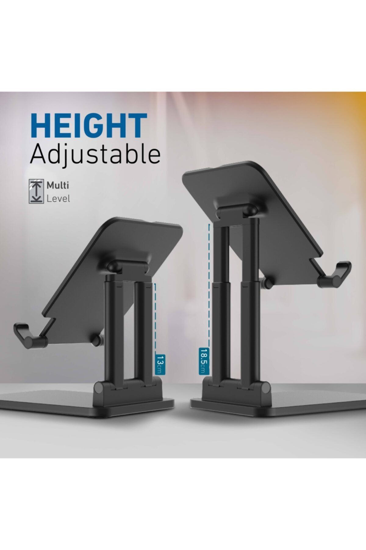 Promate-Tablet iPad Stand Adjustable Multi-Angle Stylish Design Adjustable Padvıew Black 2