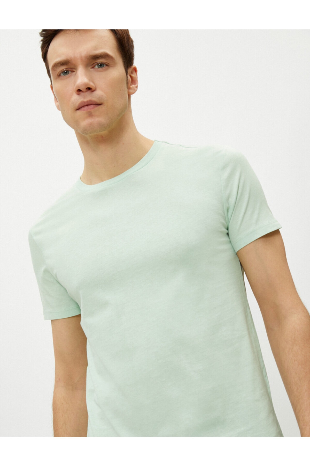 تیشرت مردانه سبز کوتون | 1YAM12136LK اورجینال - تصویر 8