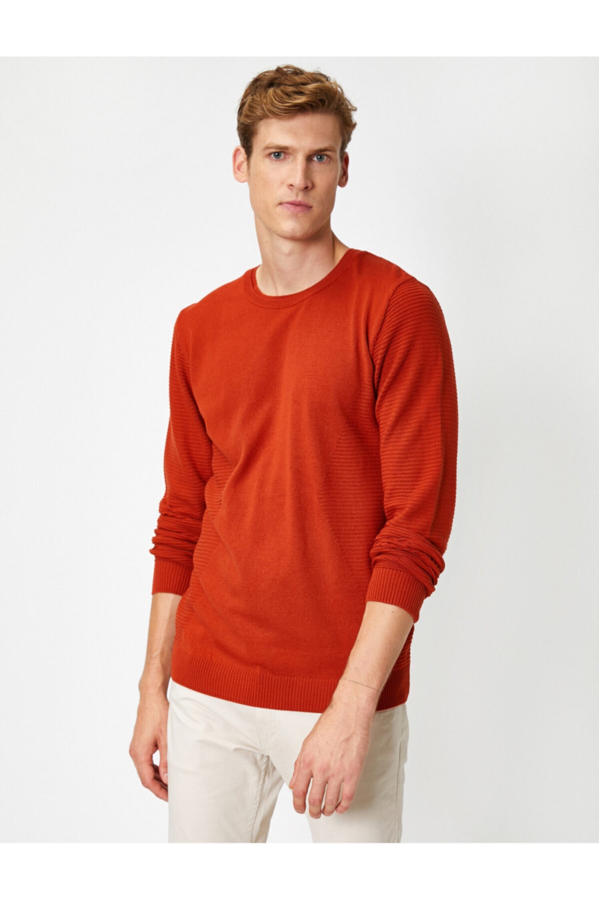 Koton Pullover Orange Regular Fit Fast ausverkauft