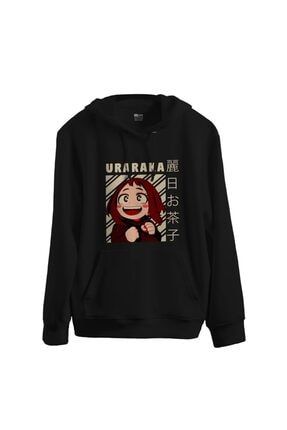 Uraraka Ochako My Hero Academia Baskılı Kapşonlu Anime Sweatshirt 1238KS