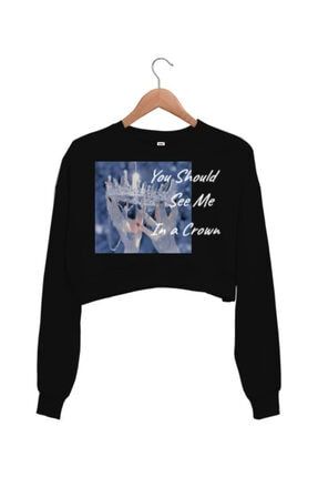 You Should See Me In A Crown Kadın Crop Sweatshirt TD284486