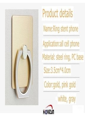 Yüzük Tasarım Telefon Tablet Selfie Tutucu Askısı Yüzüğü Gold CEP-AKS-376