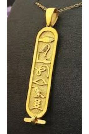 925 Ayar Antik Mısır Hiyeroglif Unisex Gümüş Kolye 32120