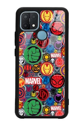 Oppo A15 - A15s Marvel Face Tasarımlı Glossy Telefon Kılıfı oppoa15scaseglss013