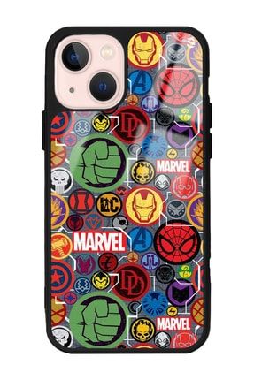 Iphone 13 Marvel Face Tasarımlı Glossy Telefon Kılıfı ip13scaseglss013