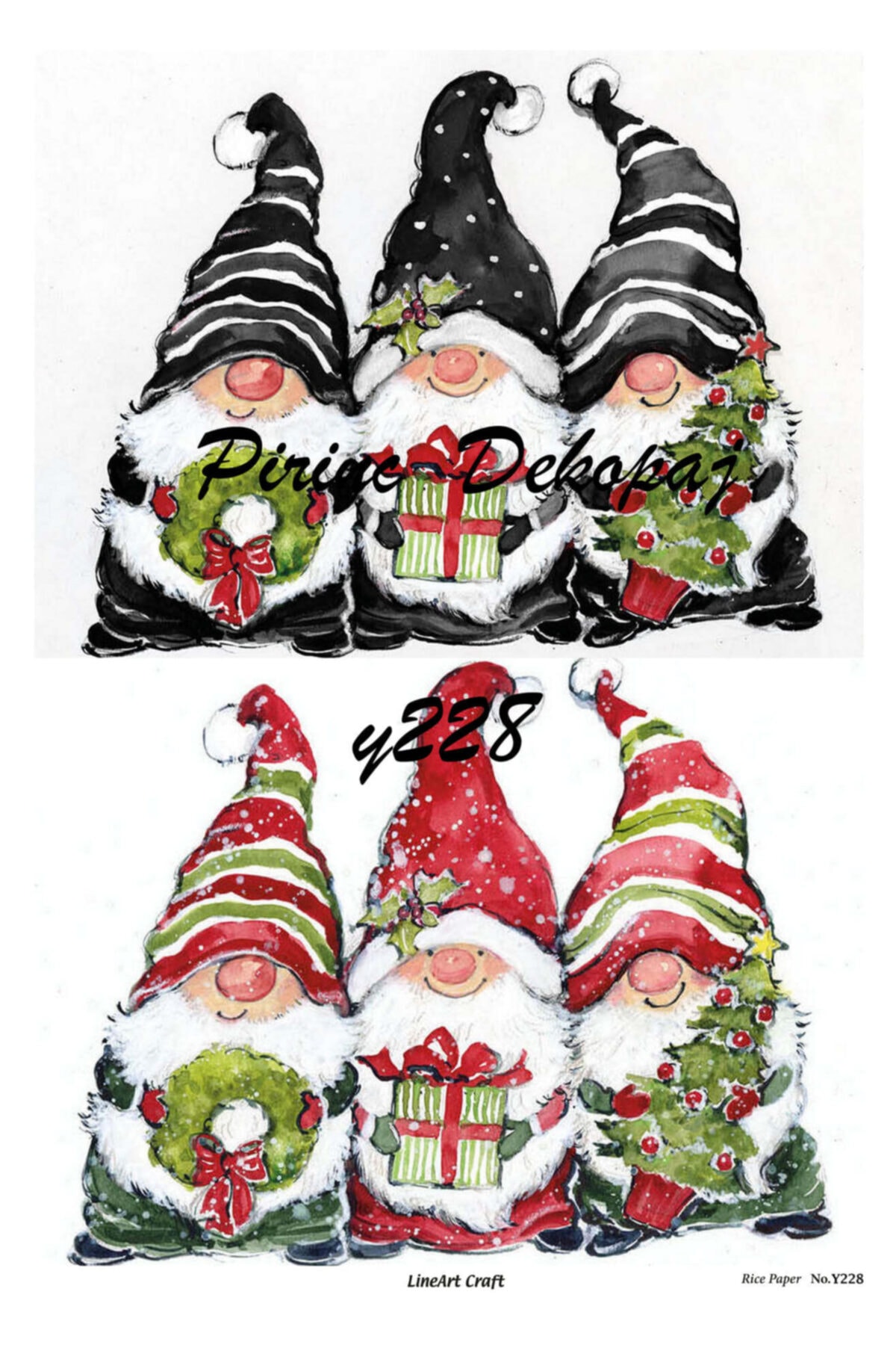 LİNEART Pirinç Dekopaj Yılbaşı:228