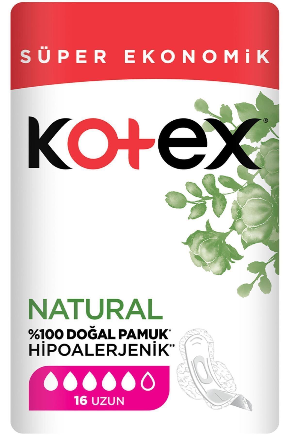 Kotex Natural Ultra Süper Ekonomik Paket Uzun 16'lı Hijyenik Ped