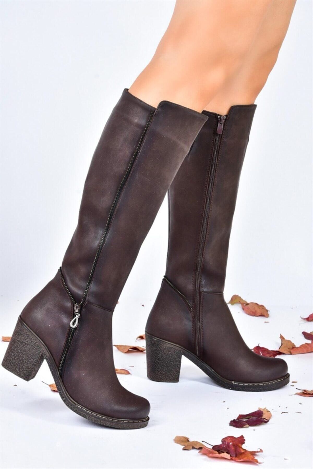 Clarks knee hot sale high boots brown