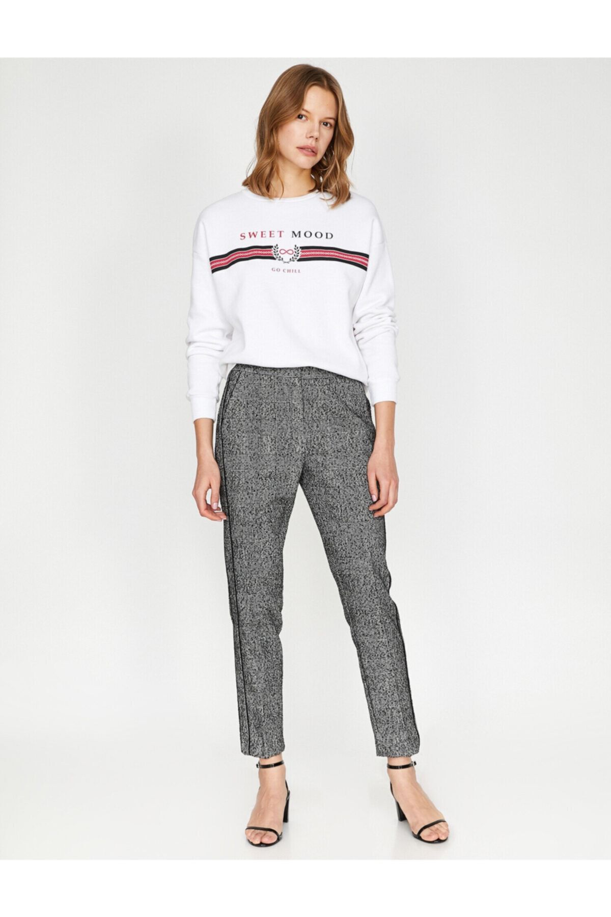 Koton-Women's Black Trousers 9YAK46517IW 3