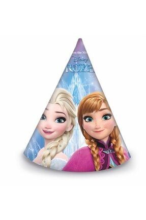 Frozen Elsa Temalı Karton Doğum Günü Parti Şapkası 8 Adet frozensapka