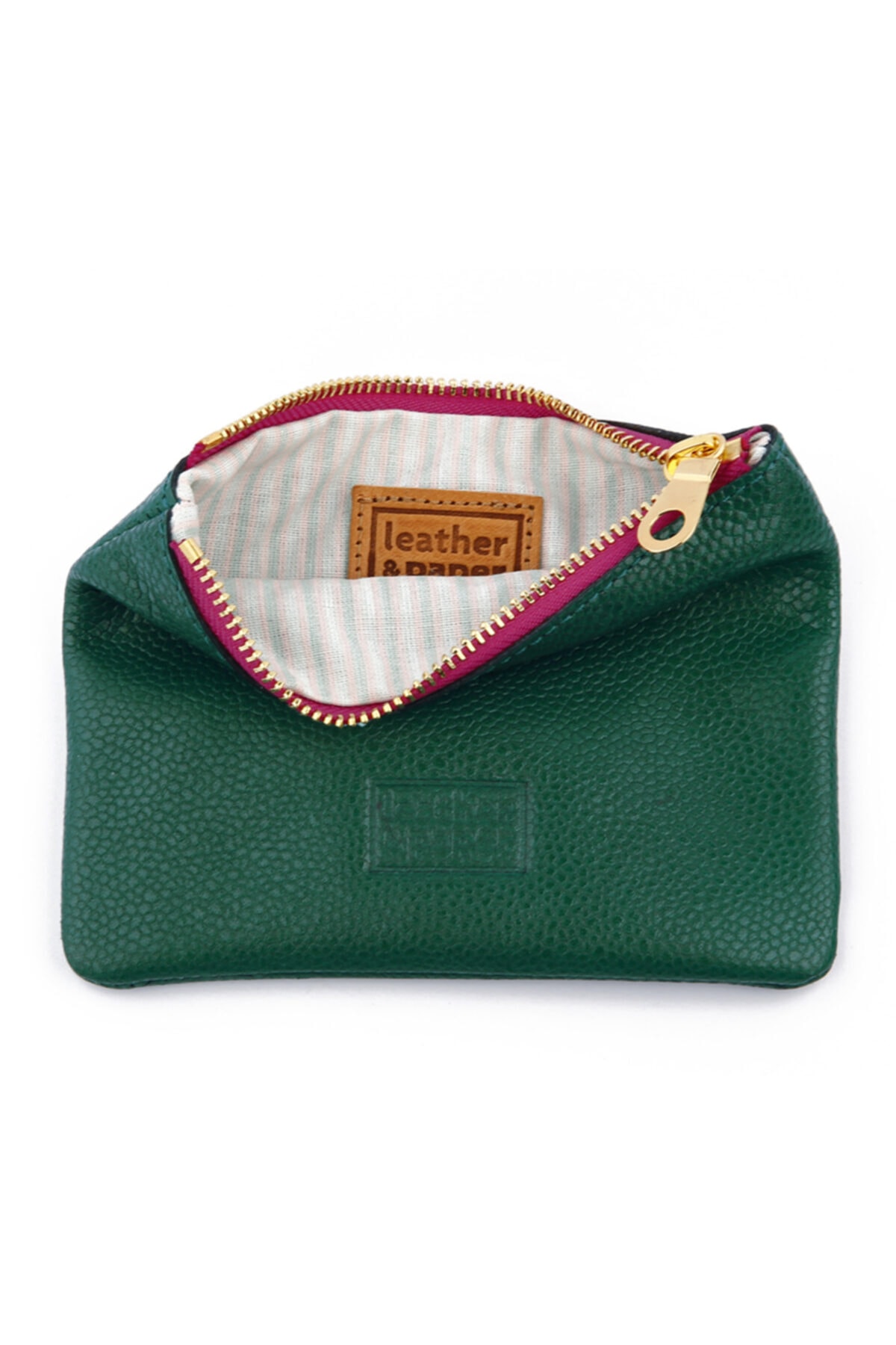 Leather Paper Yeşil Deri Mini Cüzdan görsel 3