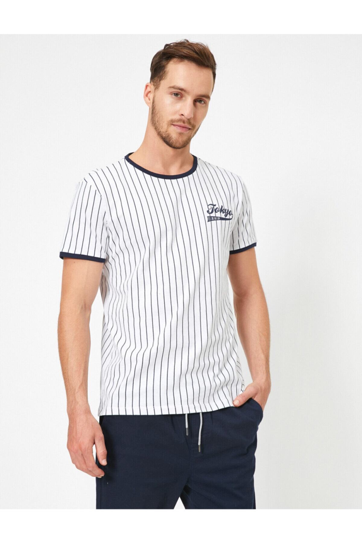 تیشرت مردانه قرمز کوتون | 0YAM14148OK اورجینال - تصویر 2