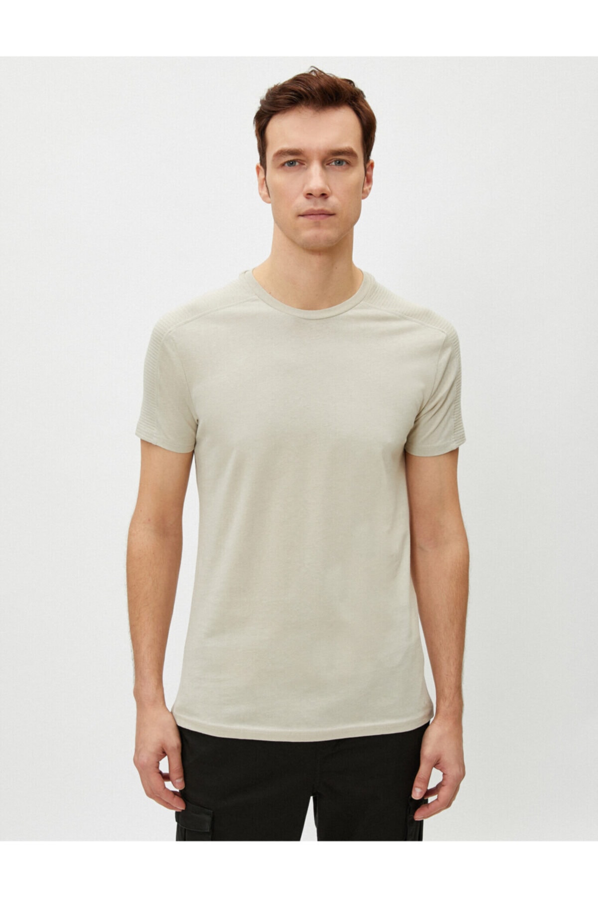 تیشرت مردانه اکرو کوتون | 1YAM12004LK اورجینال - تصویر 3
