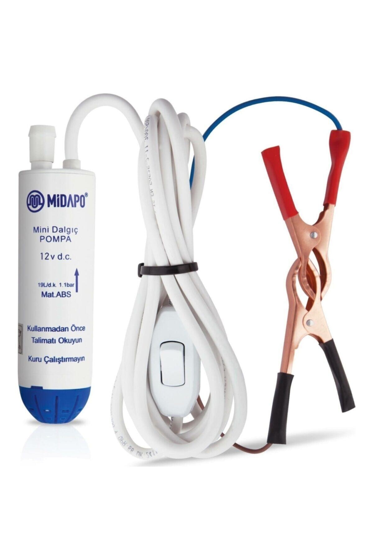 Midapo 50 Mm Mini Dalgıç Mazot Süt Su Sıvı Pompa 12 Volt