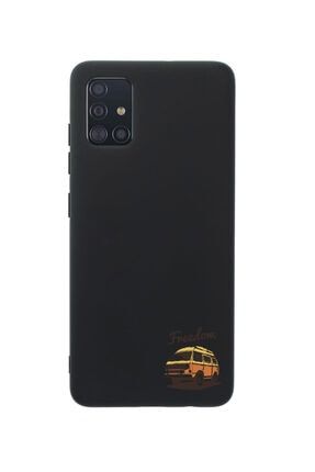 Samsung A51 Freedom Karavan Premium Silikonlu Lansman Siyah Telefon Kılıfı BCSMSA51FRDMKRVN