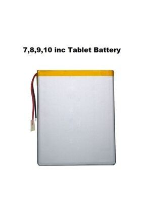 Tablet Batarya Pil 3.7v 2100mah 2 Kablo 40 Mm X 55 Mm X 3 Mm 2100tab