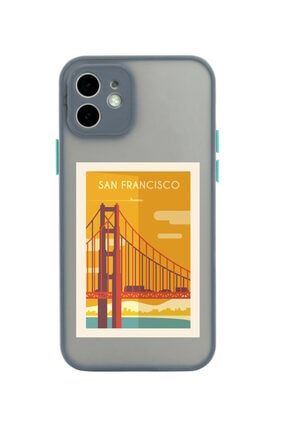 Iphone 11 Lüx Kamera Lens Korumalı San Fransisco Gri Telefon Kılıfı BCIPH11MNTRSNFRSSCO