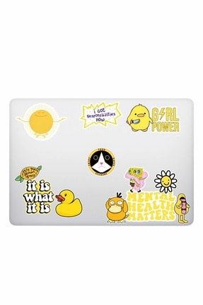 Vsco Yellow Sarı Temalı Laptop Notebook Tablet Sticker Seti Y-01