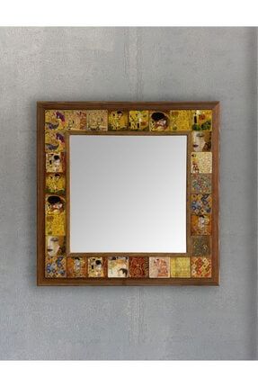 Masif Çerçeveli Mozaik Taş Ayna 43 Cm X 43 Cm (morocco-etnik Desen) AYN4040-070