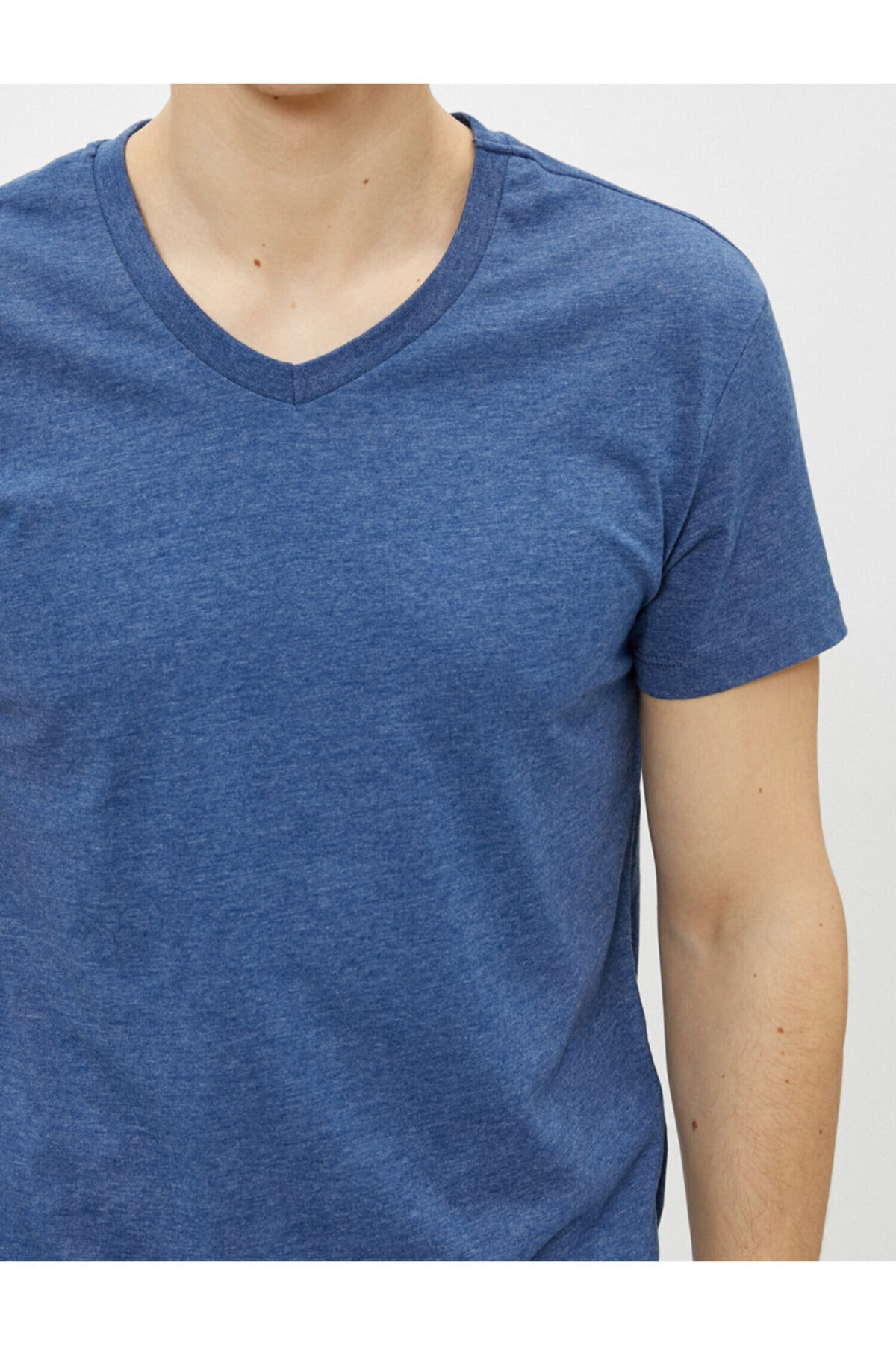 تیشرت مردانه آبی سرمه ای کوتون | 1YAM12324LK اورجینال - تصویر 5