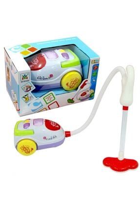 Cleaner Pilli Oyuncak Elektrikli Süpürge Çocuk Evcilik Oyun Seti Çok Renkli Süpürge BRLK