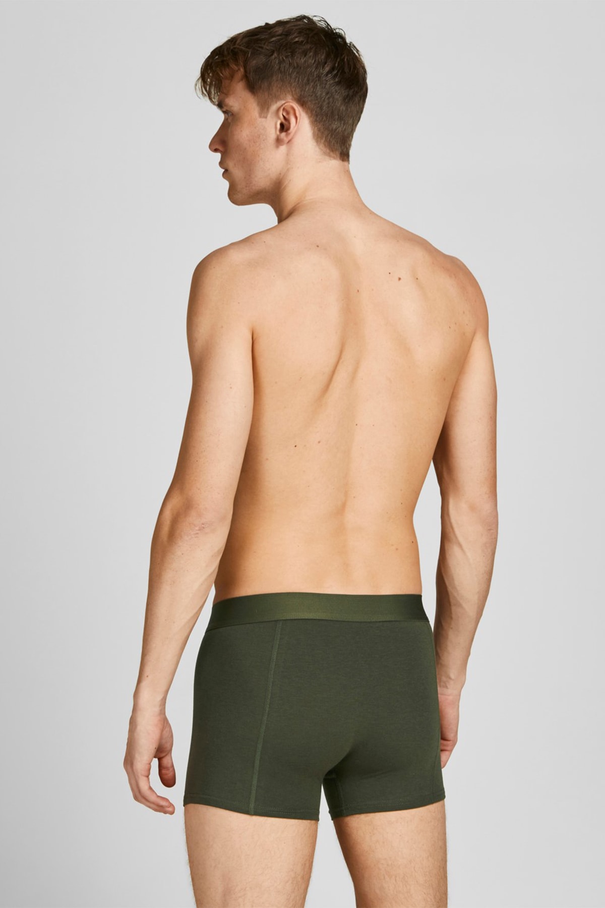 باکسر جک اند جونز مردانه ویسکوز خاکی زیر شلواری راسته باکسر فاق نرمال    Lounge/Home | Jack & Jones 12198875 - تصویر 4