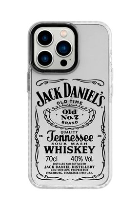 Iphone 13 Promax Beyaz Kenarlı Anti Shock Whiskey Desenli Telefon Kılıfı IP13PMANTI-212