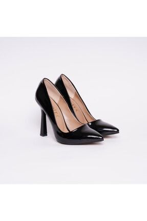 Kadın Topuklu Ayakkabı - Sıyah Rugan VERI2K801-1