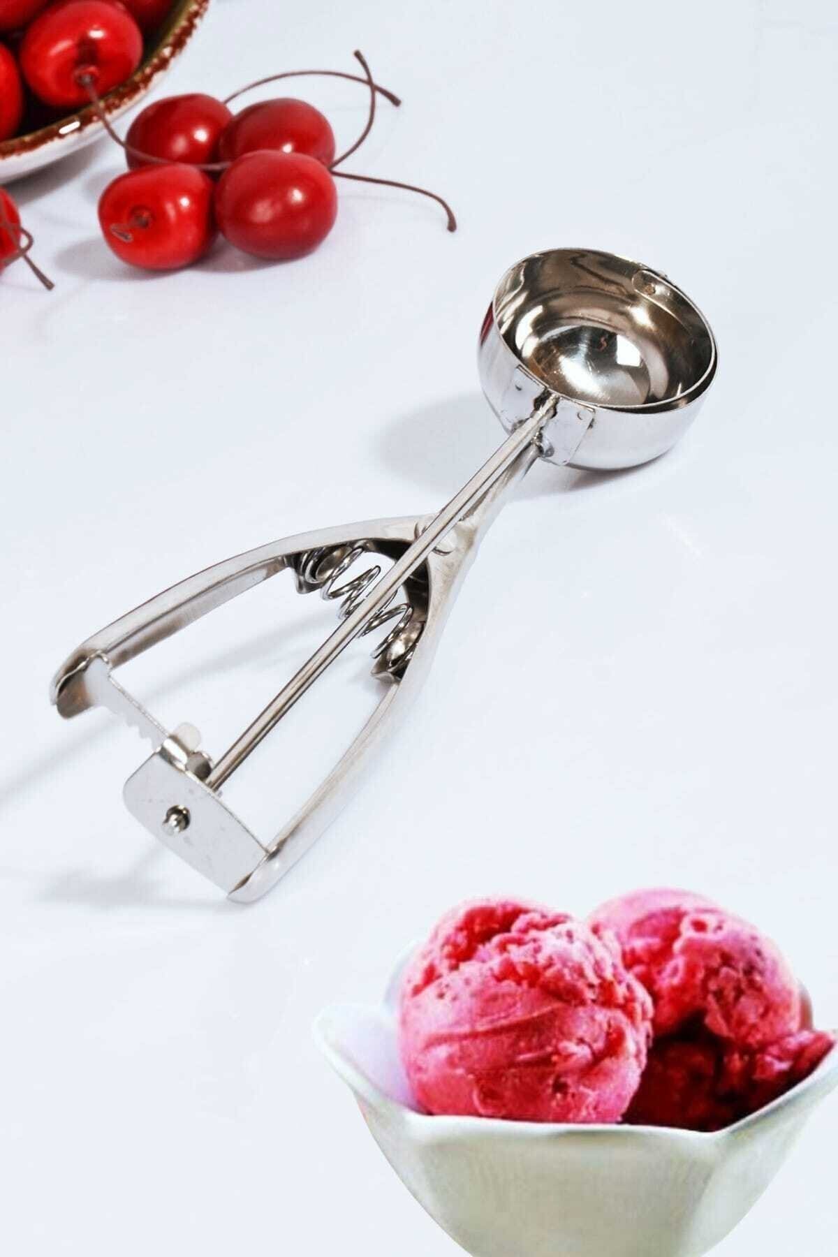 Çelik Profesyonel Dondurma Kepçesi Ve Kurabıye Kalıbı