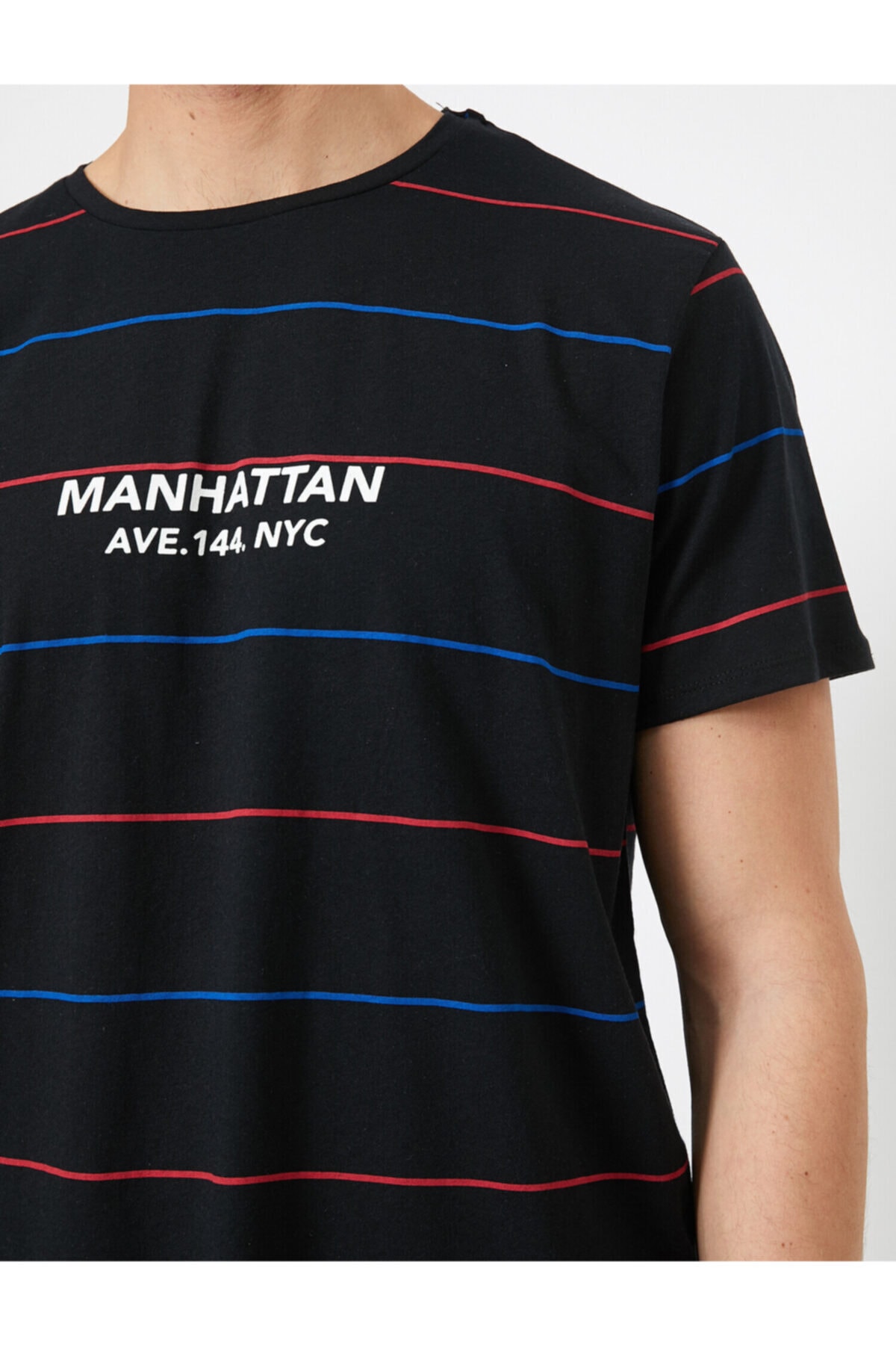 تیشرت مردانه مشکی کوتون | 0YAM14729OK اورجینال - تصویر 5