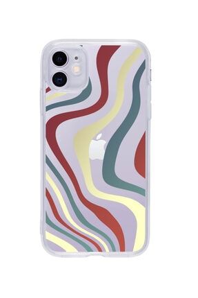 Iphone 11 Color Zıg Zag Şeffaf Telefon Kılıfı BCIPH11SEFCLRZGZG