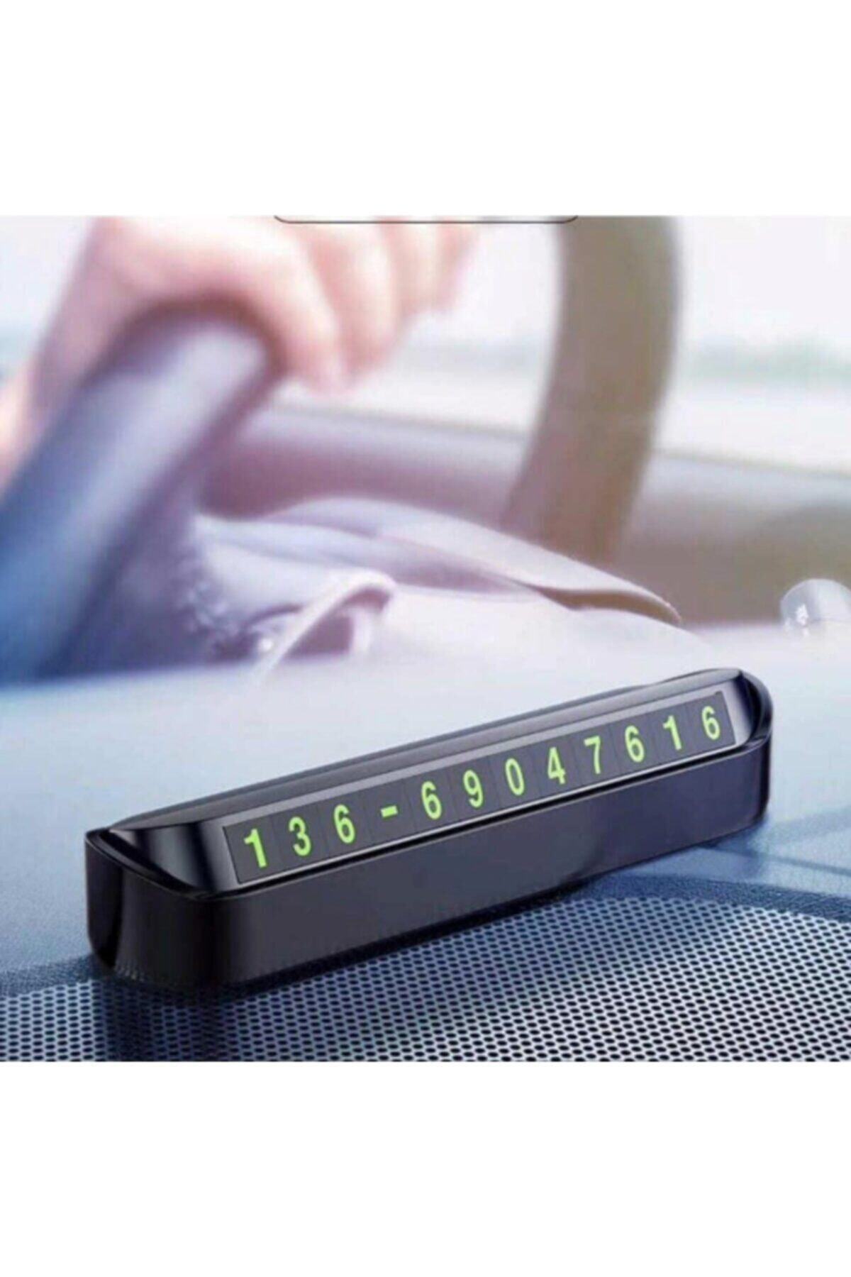 Genel Markalar PembeÇiçek Araç İçi Park Telefon Numarası Fosforlu Numaratör Oto Cam Kartı