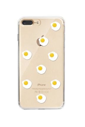 Iphone 8 Plus Egg Stickers Tasarımlı Şeffaf Telefon Kılıfı BCIPH8PSEFYMRTLR