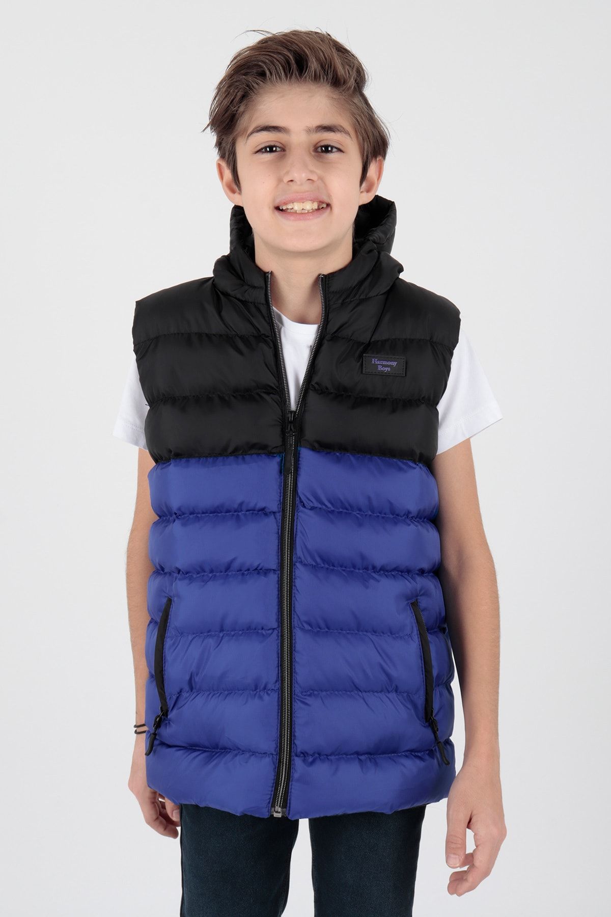 Boys blue puffer hot sale vest