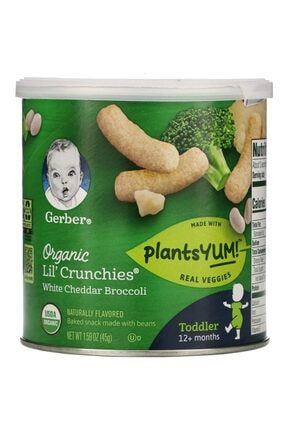 Organic Lil Crunchies White Cheddar Broccoli Atıştırmalık 45 Gr. 00000021