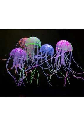 Robo Jellfish Fosforlu Deniz Anası Akvaryum Süsü - Pembe (1 ADET) 5x15cm jellyfishpembe