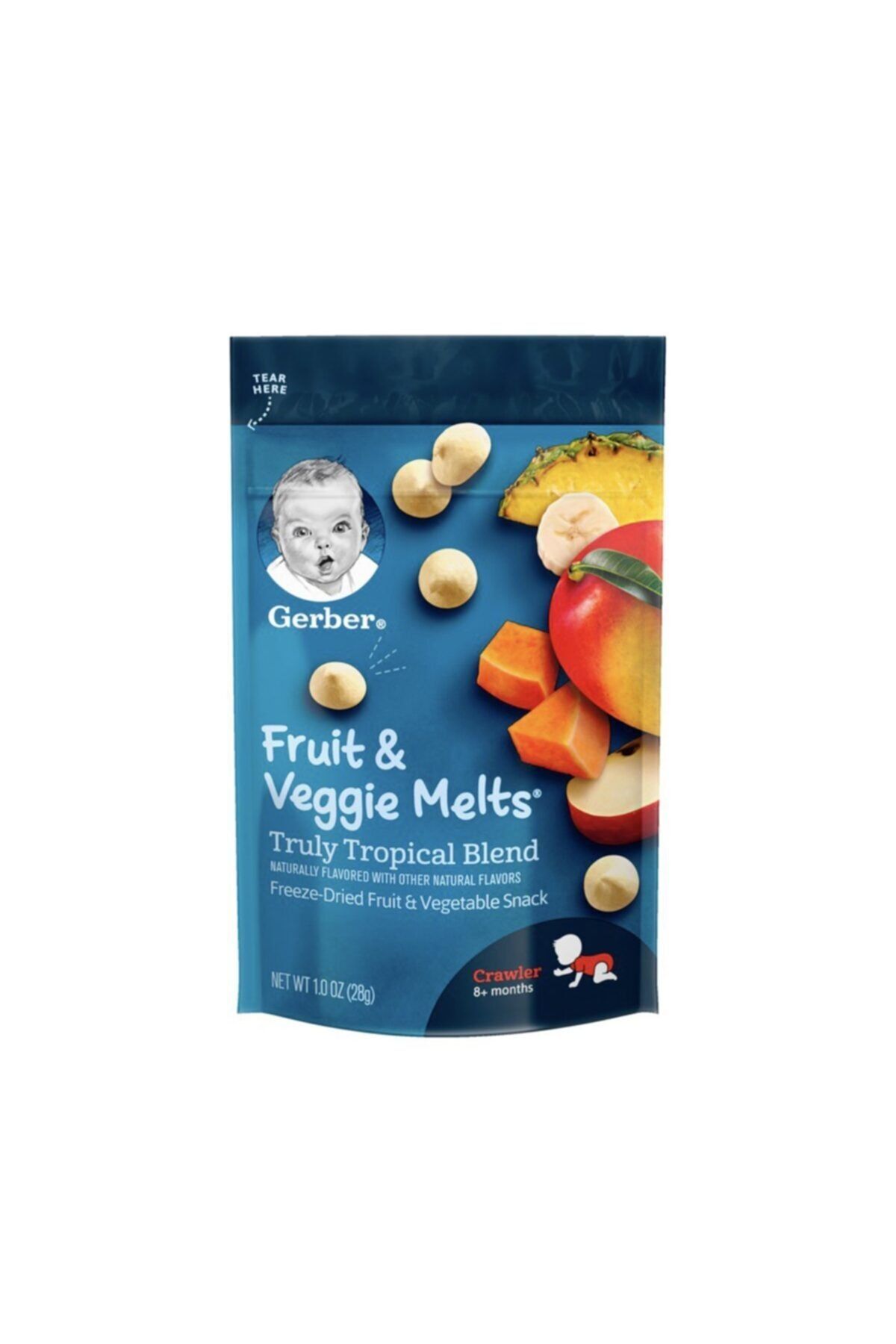 GERBER Yoğurt Melts Truly Tropical Blend Atıştırmalık 28 gr