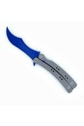 Cs Go Kelebek Bıçağı Vidalı Organik Plastik Gri Sap Mavi Bıçak 98-671f658d-2490gma2-4a3a4dcc392a856371
