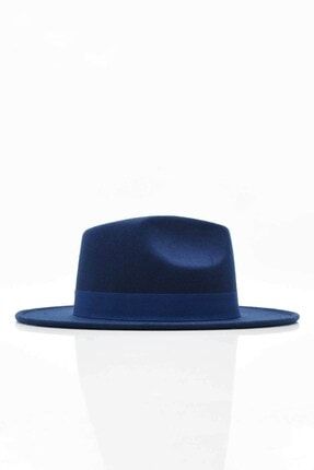 Erkek Lacivert Kovboy Panama Fötr Şapka KLH6802